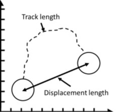 Graph showing tracking on mucus surfaces