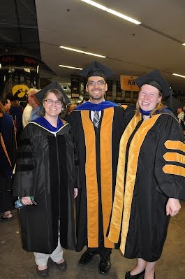 Photo of Amir and Stacy with Professor Fiegel