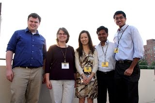 Photo of Jennifer Fiegel and four graduate students